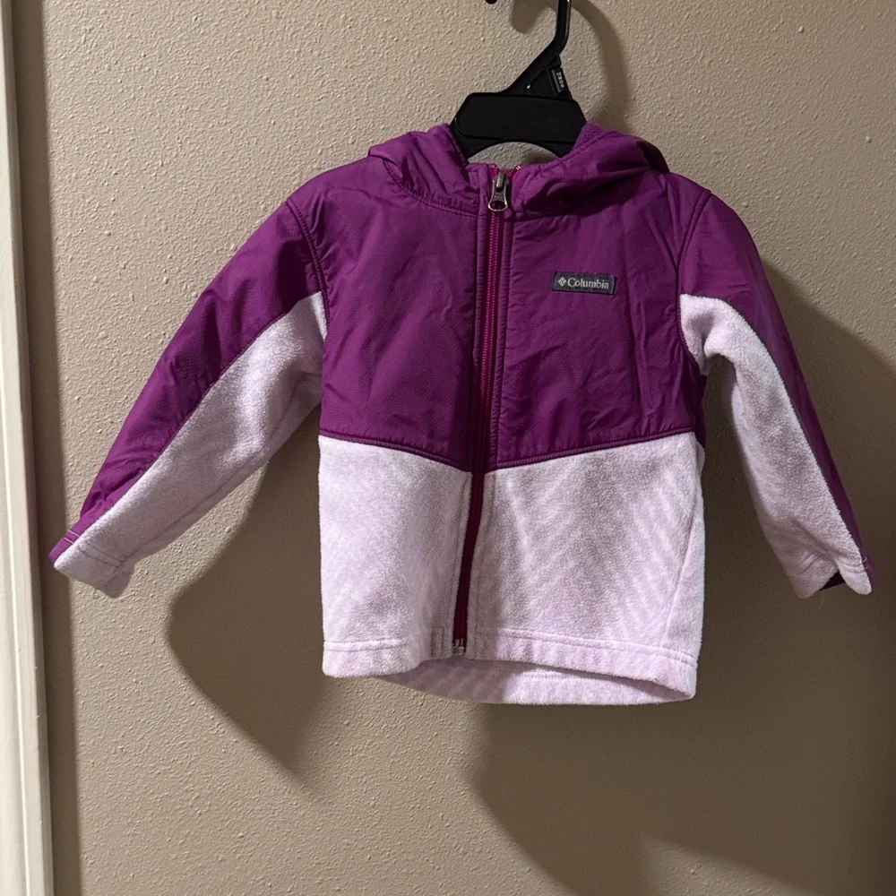 Columbia Kids' Fleece Jacket in Purple and White size 18-24M